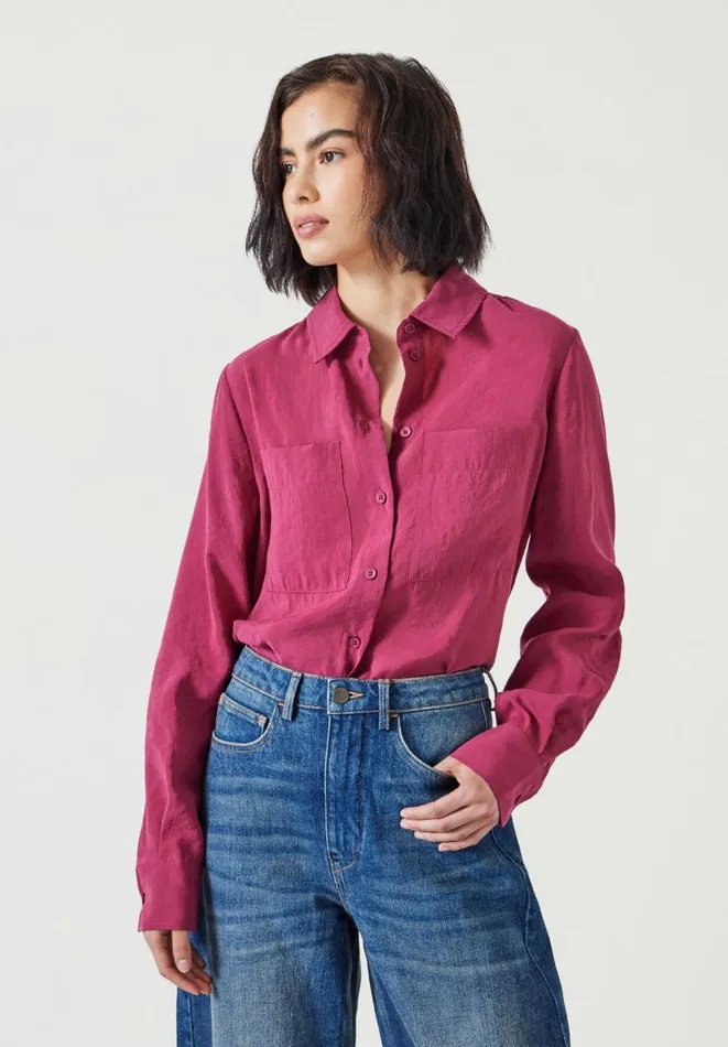 Hush Shirts and Blouses Women Faye Air Flow Shirt Plum