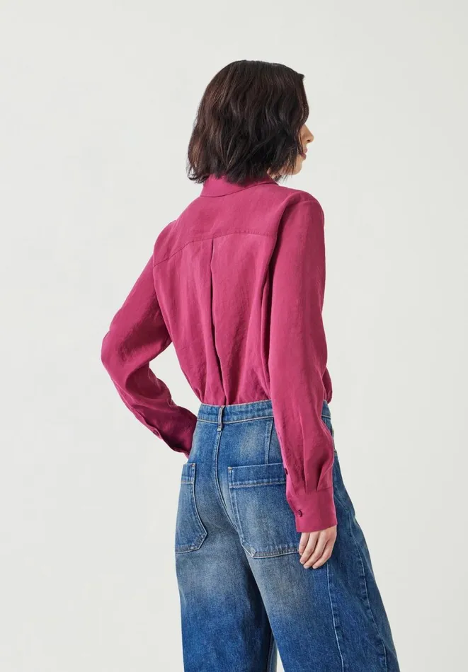 Hush Shirts and Blouses Women Faye Air Flow Shirt Plum Hush Shirts and Blouses Women Faye Air Flow Shirt Plum