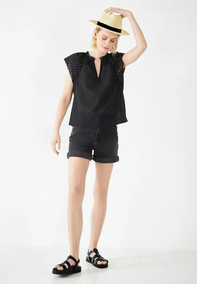 Hush Shirts and Blouses Women Katy Broderie Top Black Hush Shirts and Blouses Women Katy Broderie Top Black