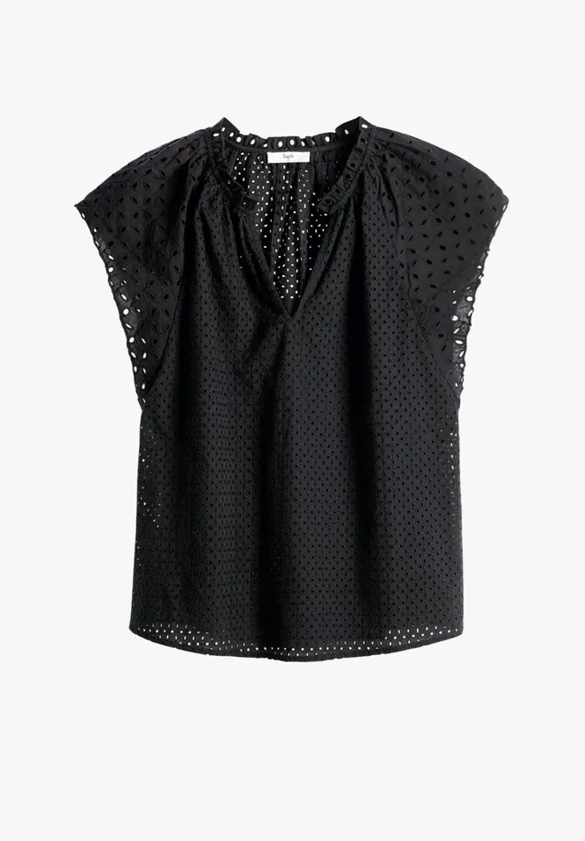 Hush Shirts and Blouses Women Katy Broderie Top Black Hush Shirts and Blouses Women Katy Broderie Top Black