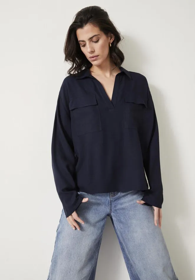 Hush Shirts and Blouses Women Kaz Pocket Shirt Midnight Navy