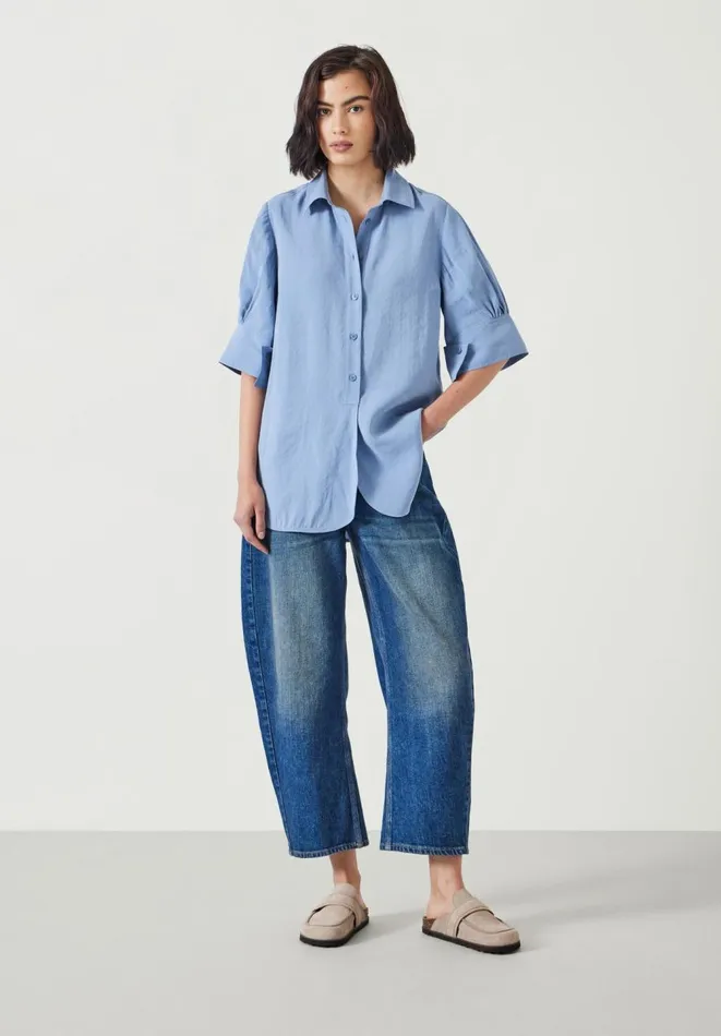Hush Shirts and Blouses Women Laila Short Sleeve Shirt Blue