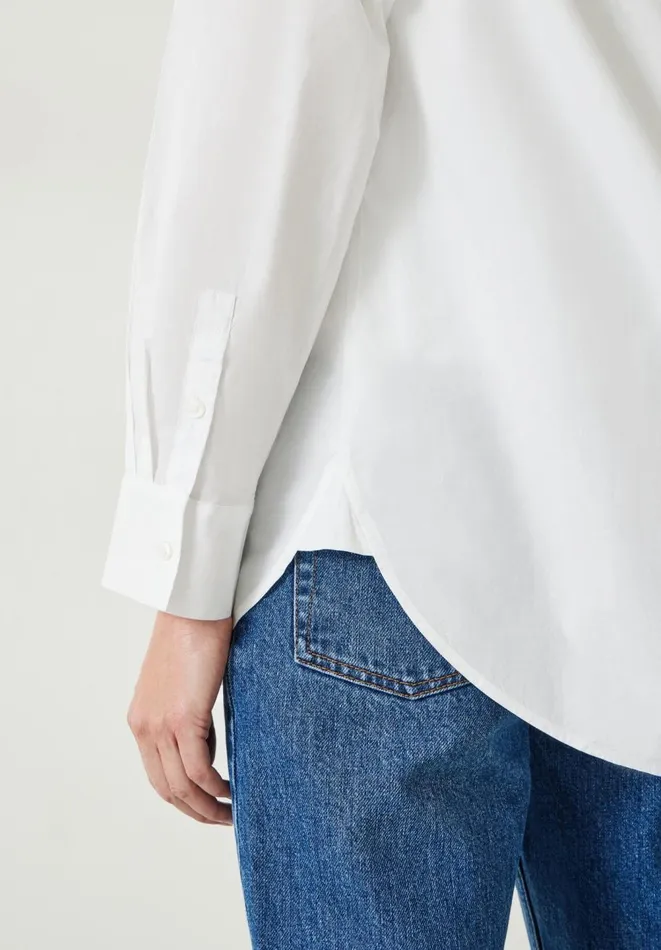 Hush Shirts and Blouses Women Pia Oversized Cotton Shirt White