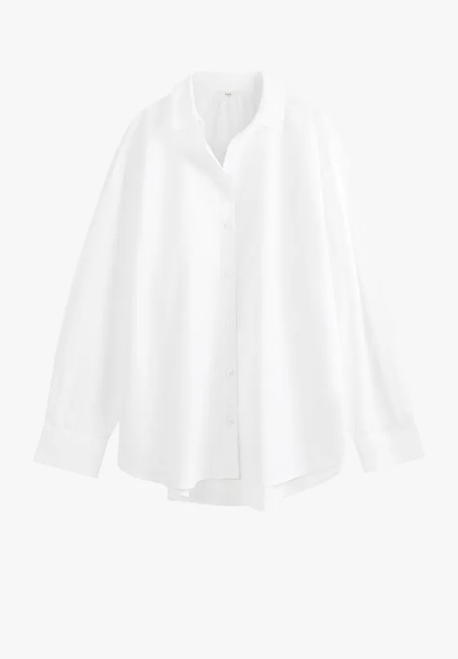 Hush Shirts and Blouses Women Pia Oversized Cotton Shirt White