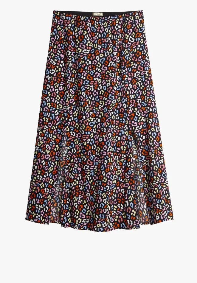 Hush Skirts Women Kourtney Midi Skirt Soft Leopard Blackmulti