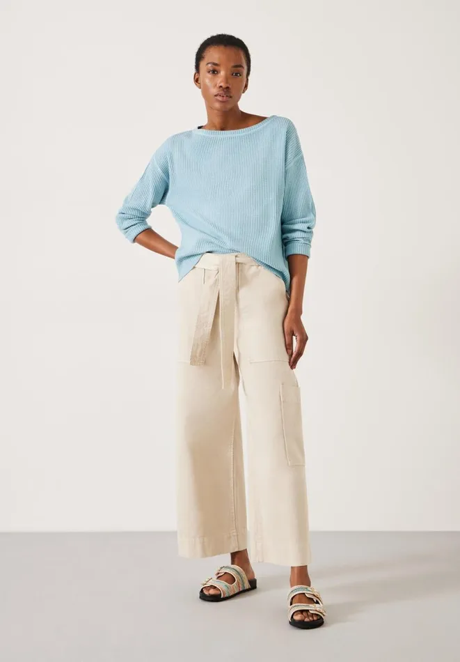 Hush Sweatshirts and Hoodies Women Faye Textured Waffle Top Dusty Blue Hush Sweatshirts and Hoodies Women Faye Textured Waffle Top Dusty Blue