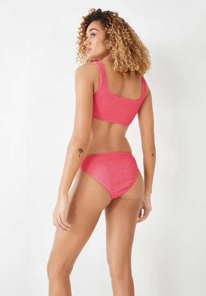 Hush Swimwear and Beachwear Women Textured High Leg Bikini Bottoms Pink Hush Swimwear and Beachwear Women Textured High Leg Bikini Bottoms Pink
