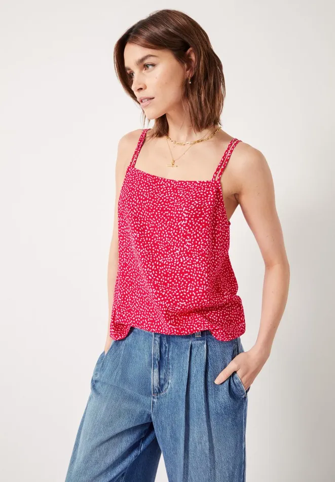 Hush Tops and Tshirts Women Amalia Double Strap Cami Mini Mark Red