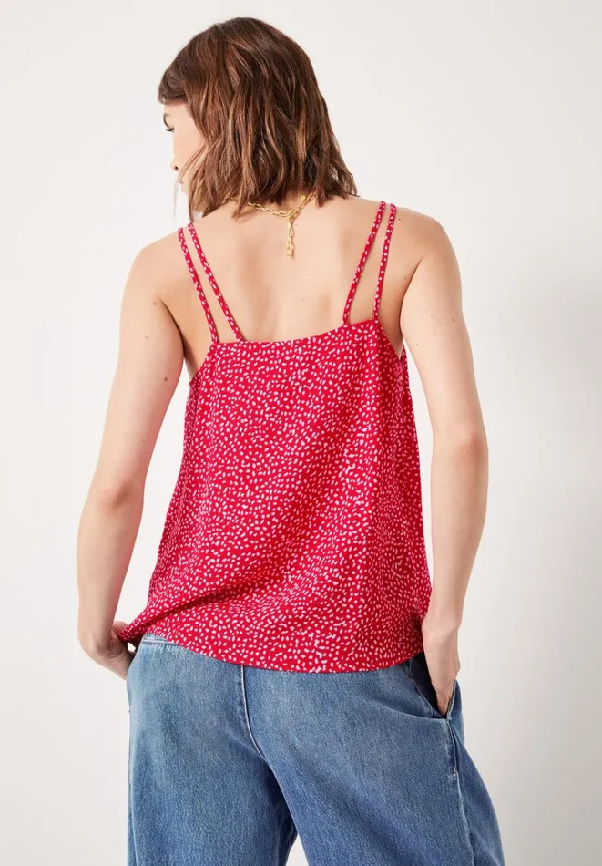 Hush Tops and Tshirts Women Amalia Double Strap Cami Mini Mark Red