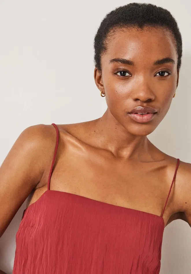 Hush Tops and Tshirts Women Ari Long Crinkle Cami Rust Hush Tops and Tshirts Women Ari Long Crinkle Cami Rust