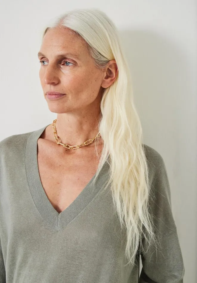 Hush Tops and Tshirts Women Aston Linen Blend Knitted Jumper Sage