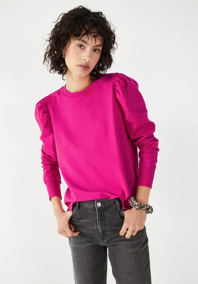 Hush Tops and Tshirts Women Bella Puff Sleeve Jersey Top Hot Pink Hush Tops and Tshirts Women Bella Puff Sleeve Jersey Top Hot Pink
