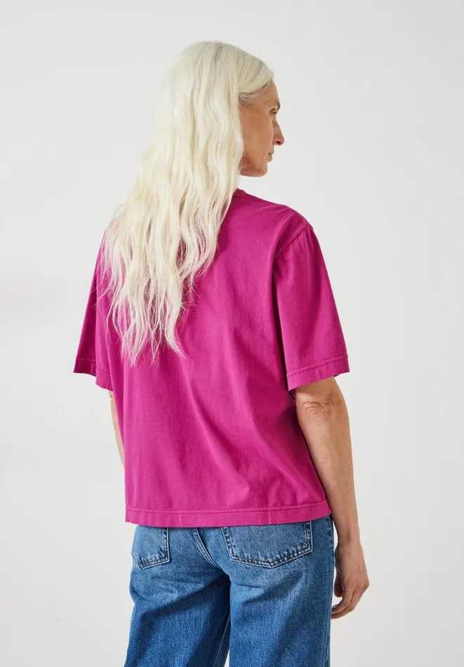 Hush Tops and Tshirts Women Cathy Cotton Crew Neck TShirt Poppy Pink Hush Tops and Tshirts Women Cathy Cotton Crew Neck TShirt Poppy Pink