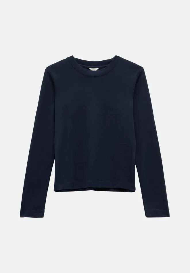 Hush Tops and Tshirts Women Cosima Heavyweight Cotton Top Midnight Navy Hush Tops and Tshirts Women Cosima Heavyweight Cotton Top Midnight Navy