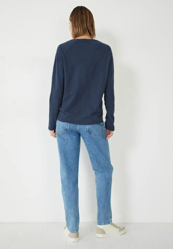 Hush Tops and Tshirts Women Cotton Slub Avalon TShirt Midnight Navy