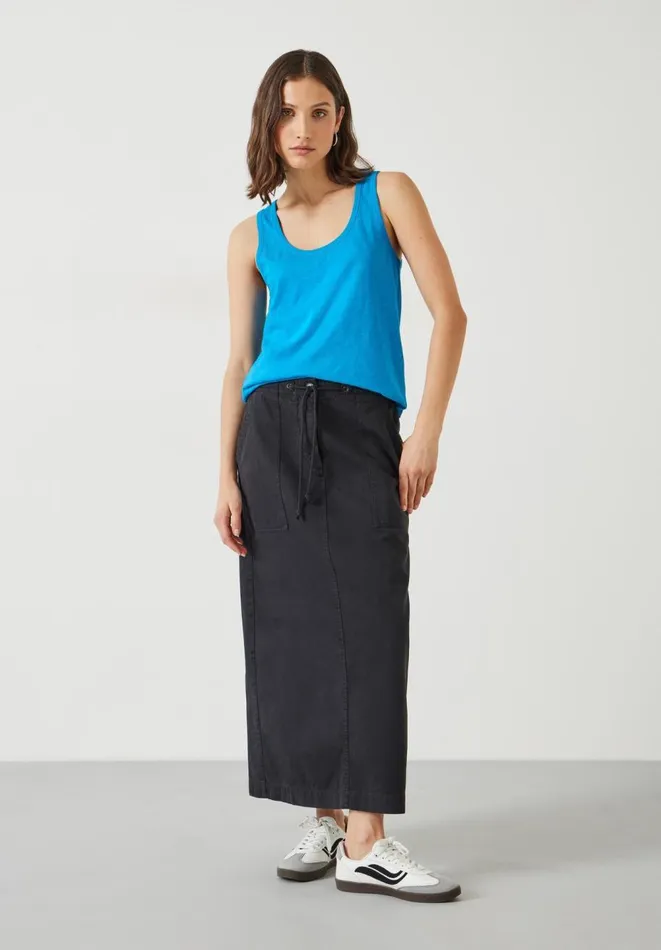 Hush Tops and Tshirts Women Cotton Slub Tank Top Ocean Blue Hush Tops and Tshirts Women Cotton Slub Tank Top Ocean Blue