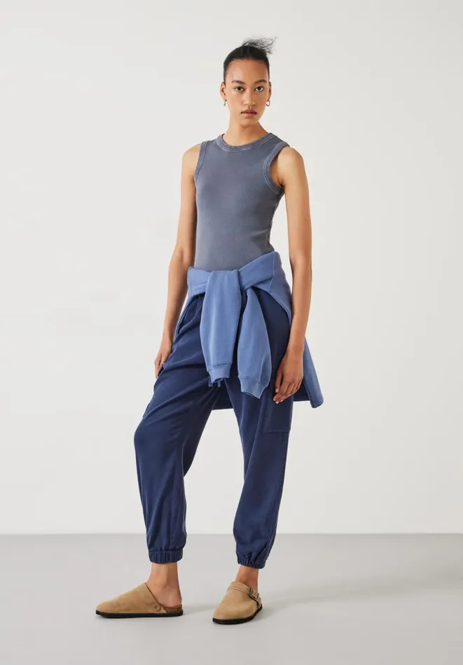 Hush Tops and Tshirts Women Elkin Ribbed Tank Top Ash Hush Tops and Tshirts Women Elkin Ribbed Tank Top Ash
