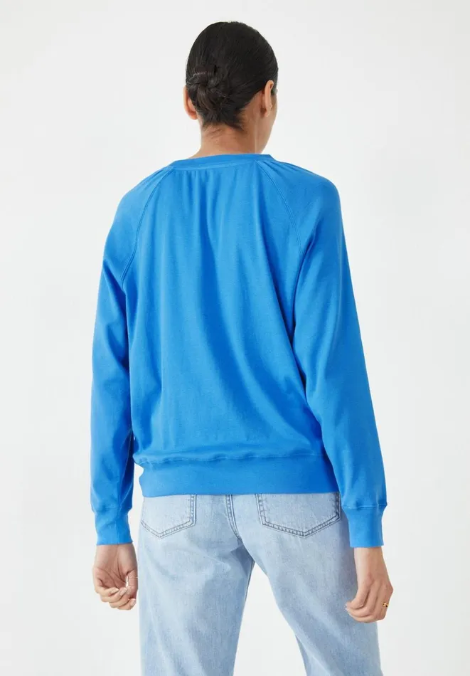 Hush Tops and Tshirts Women Genevieve Raglan Gathered Sleeve Top Radiant Blue