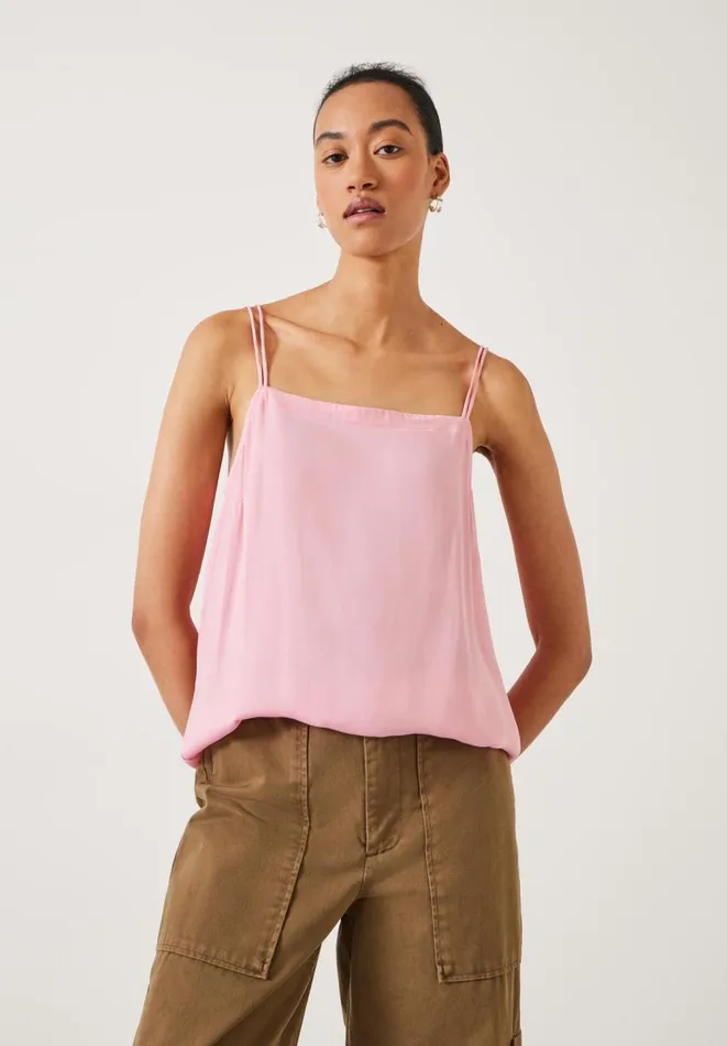 Hush Tops and Tshirts Women Krista Relaxed Double Strap Cami Peach Pink