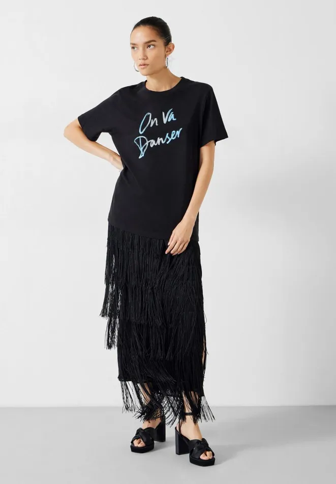 Hush Tops and Tshirts Women On Va Danser TShirt Black Hush Tops and Tshirts Women On Va Danser TShirt Black