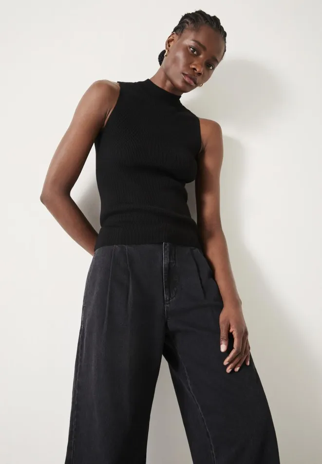 Hush Tops and Tshirts Women Paige Knitted Sleeveless Top Black