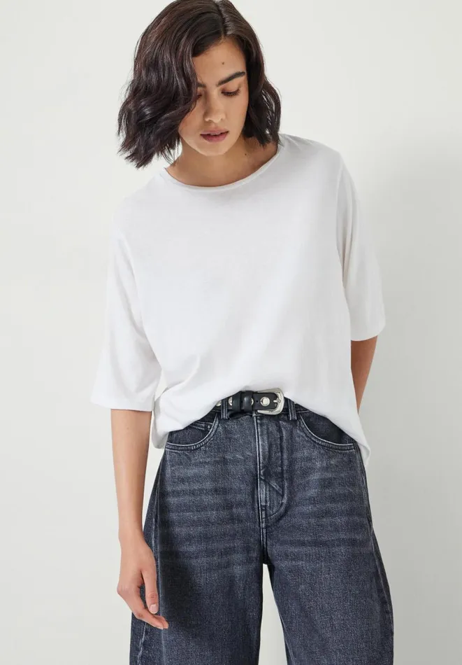 Hush Tops and Tshirts Women Reece Relaxed TShirt White