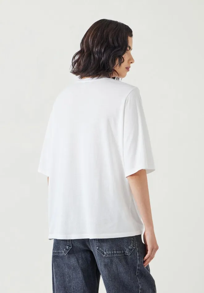 Hush Tops and Tshirts Women Reece Relaxed TShirt White