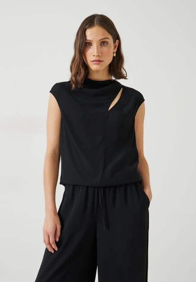Hush Tops and Tshirts Women Sienna CutOut Detail Top Black