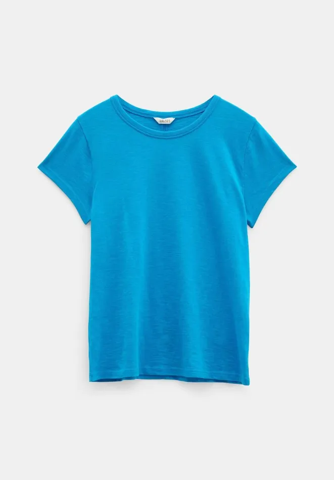 Hush Tops and Tshirts Women Slim Fit Crew TShirt Ocean Blue Hush Tops and Tshirts Women Slim Fit Crew TShirt Ocean Blue