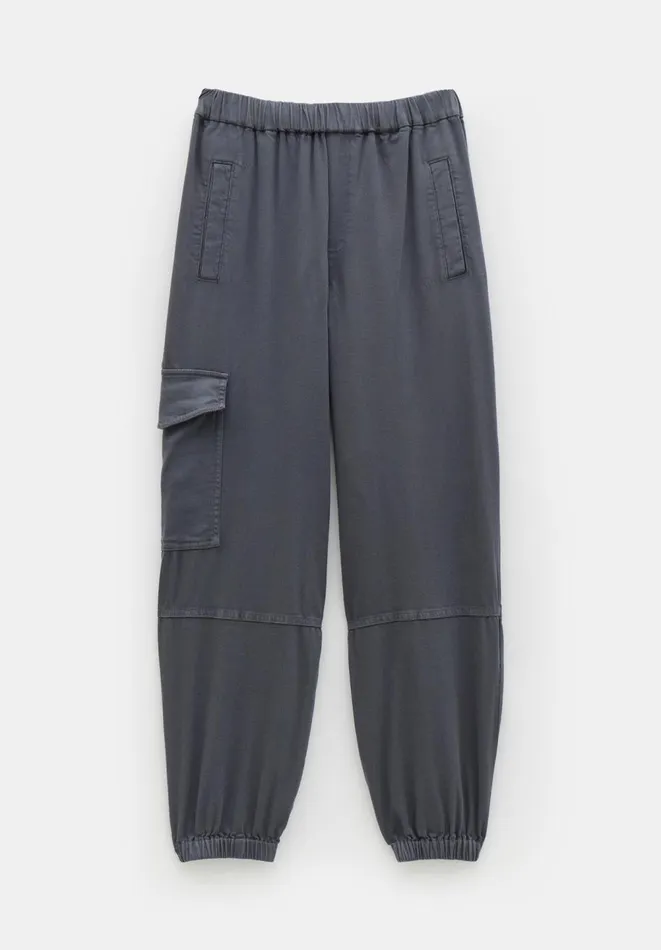 Hush Trousers Women Ava Washed Cargo Trousers Steel Blue