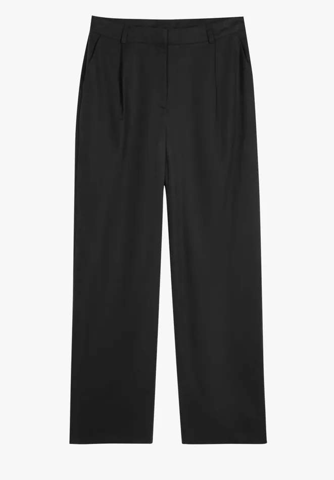 Hush Trousers Women Avery Wide Leg Trousers Washed Black
