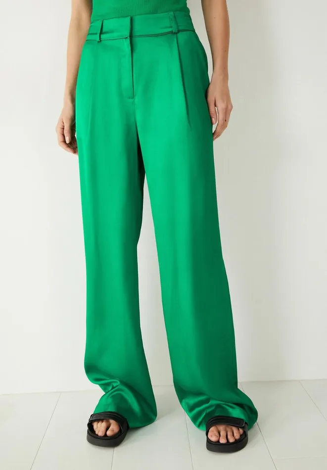 Hush Trousers Women Cecilly Satin Trousers Green