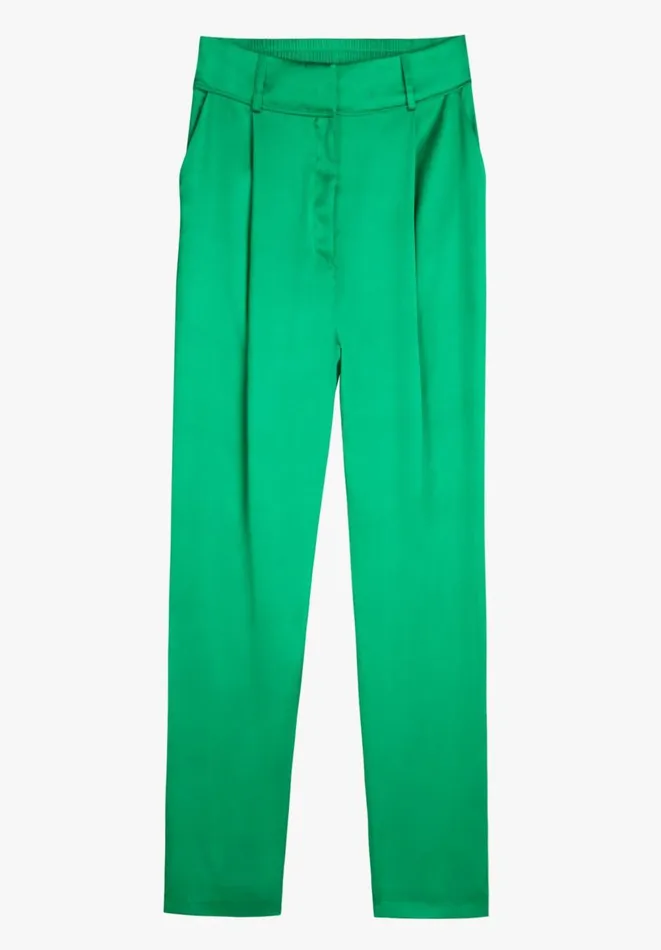 Hush Trousers Women Cecilly Satin Trousers Green
