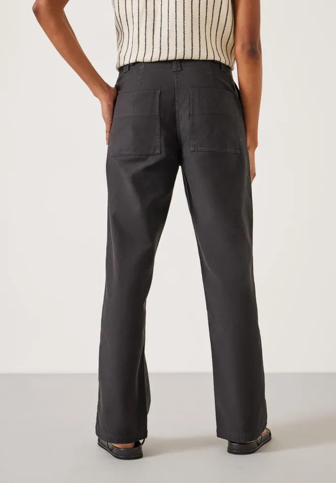 Hush Trousers Women Kia Washed Cotton Trouser Washed Black Hush Trousers Women Kia Washed Cotton Trouser Washed Black