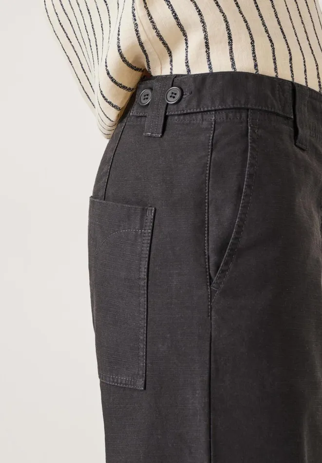 Hush Trousers Women Kia Washed Cotton Trouser Washed Black Hush Trousers Women Kia Washed Cotton Trouser Washed Black