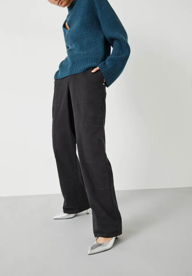 Hush Trousers Women Sydney Cotton Utility Trousers Washed Black Hush Trousers Women Sydney Cotton Utility Trousers Washed Black