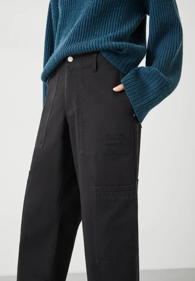 Hush Trousers Women Sydney Cotton Utility Trousers Washed Black Hush Trousers Women Sydney Cotton Utility Trousers Washed Black