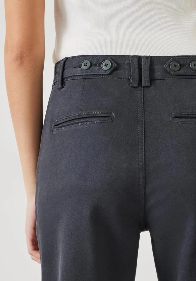 Hush Trousers Women Tanya Tapered Chino Trousers Washed Black Hush Trousers Women Tanya Tapered Chino Trousers Washed Black