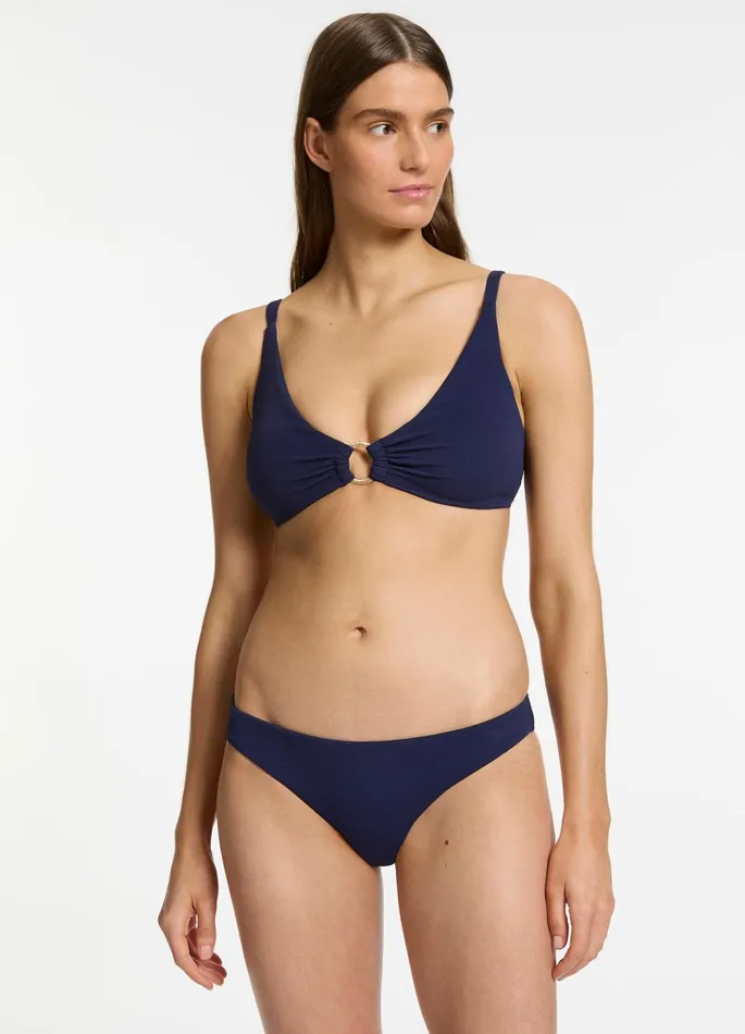 Isla Rib Hipster Bikini Bottom Ink Women JETS Australia Hipster Bikini Bottoms