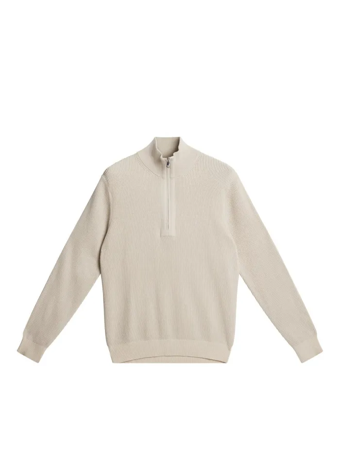 JLindeberg Knitwear Men Alex Half Zip Knitted Sweater