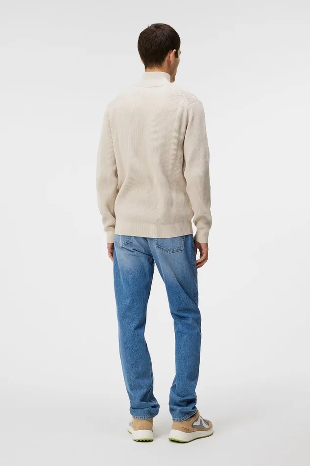 JLindeberg Knitwear Men Alex Half Zip Knitted Sweater