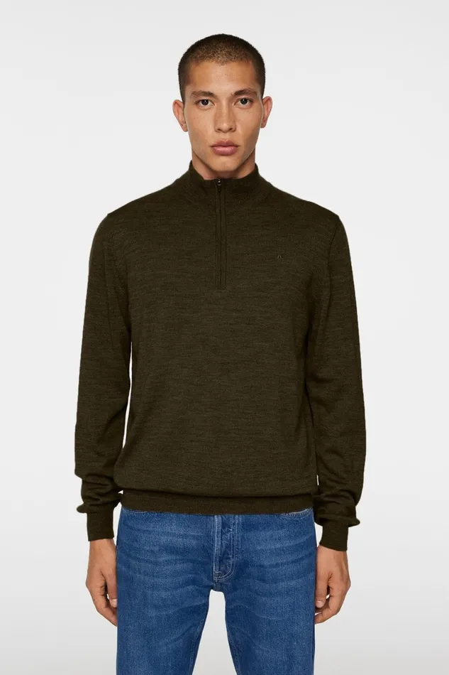 JLindeberg Knitwear Men Kiyan Quarter Zip Sweater