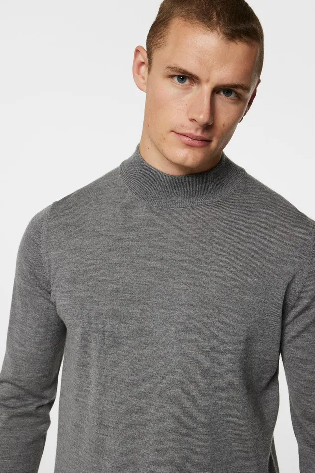 JLindeberg Knitwear Men Korman Merino Turtle Neck