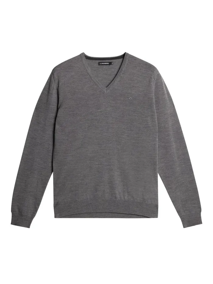 JLindeberg Knitwear Men Lymann Merino VNeck Sweater