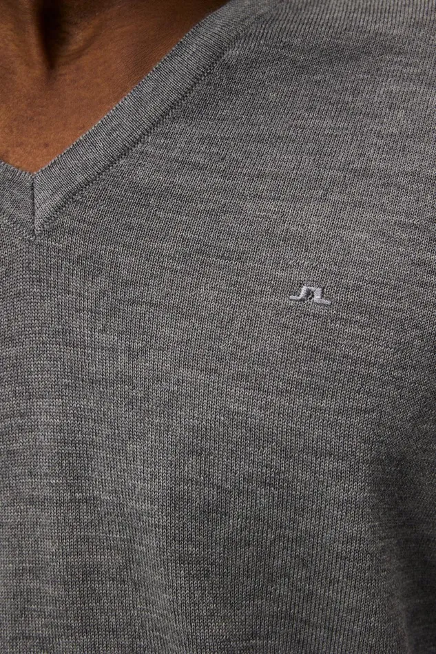JLindeberg Knitwear Men Lymann Merino VNeck Sweater