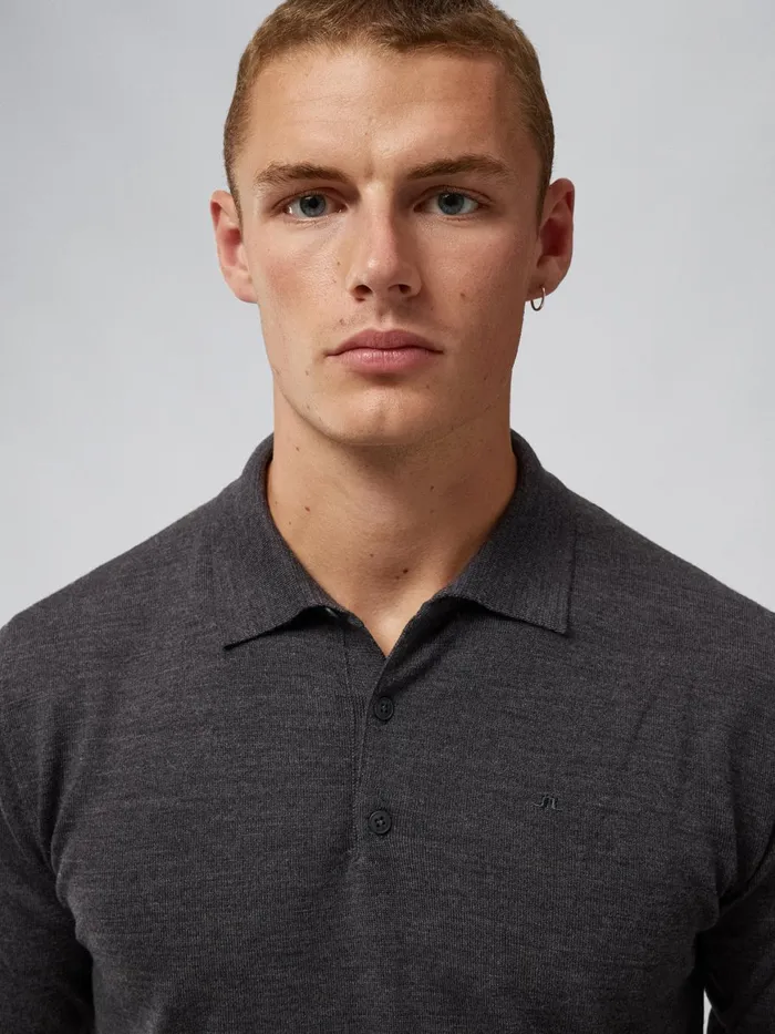 JLindeberg Knitwear Men Noel Light Merino Polo Shirt