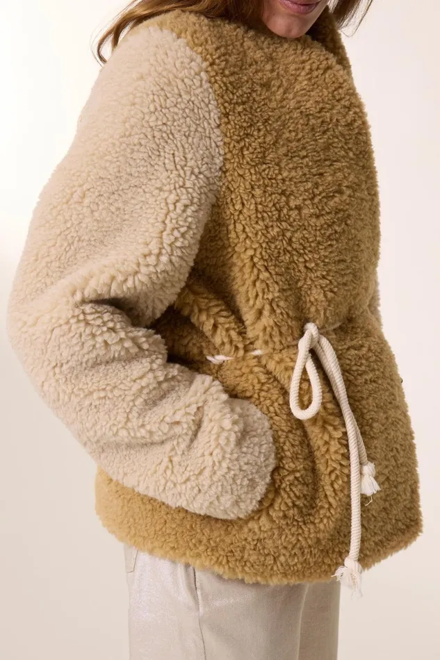 Jackets and Coats Women Leon and Harper Vaena Mix Coat Beige