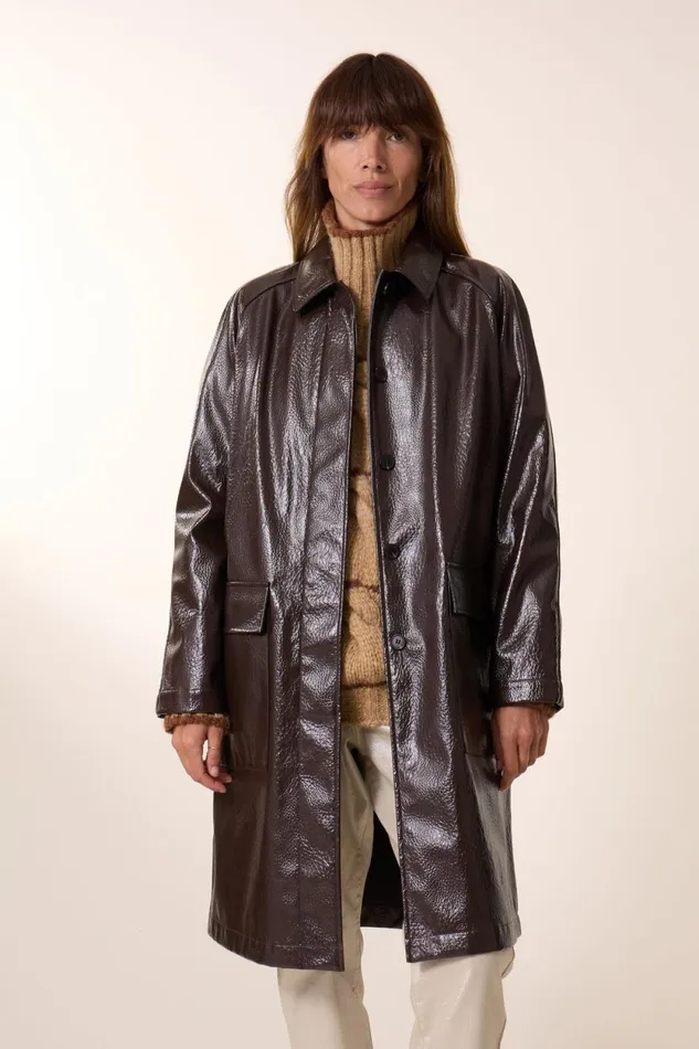 Jackets and Coats Women Leon and Harper Vahi Pl Trenchcoat Moka