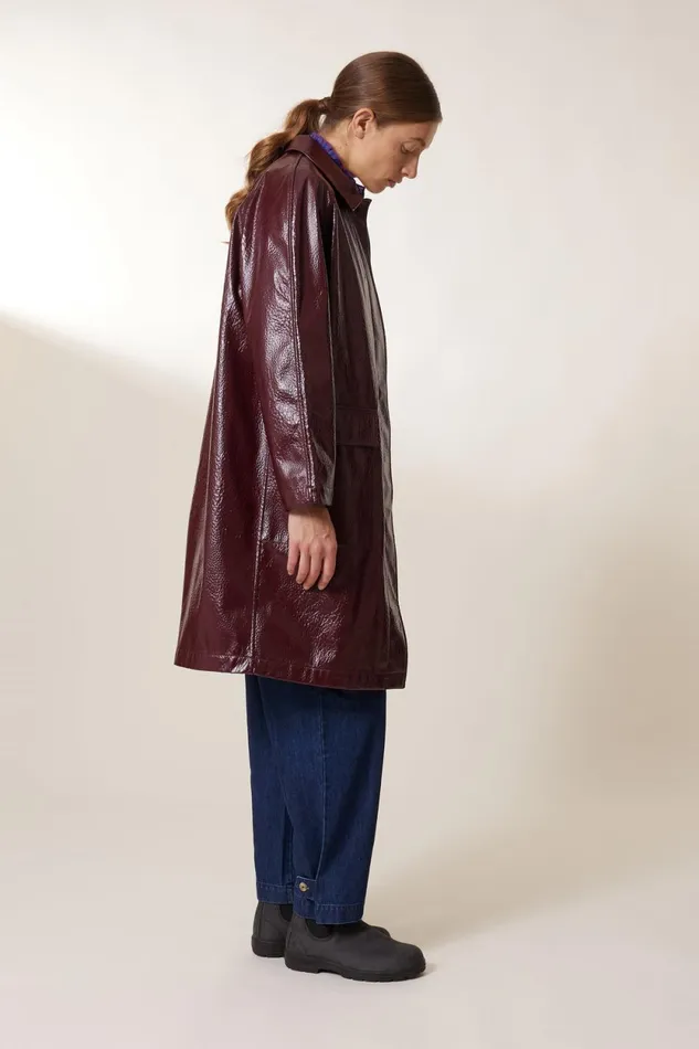 Jackets and Coats Women Leon and Harper Vahi Pln Trenchcoat Burgandy