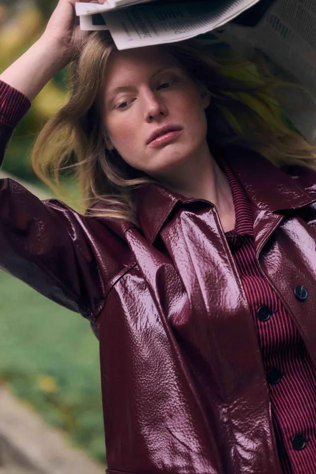 Jackets and Coats Women Leon and Harper Vahi Pln Trenchcoat Burgandy
